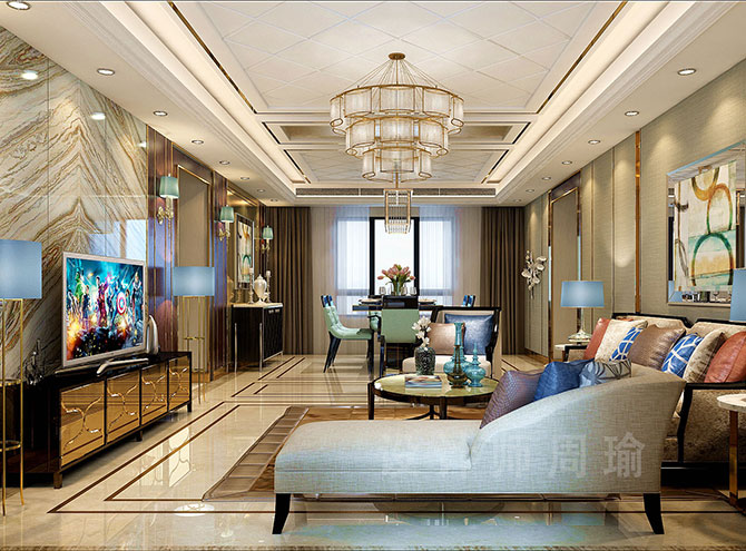 欧美高肉抽插视频世纪江尚三室两厅168平装修设计效果欣赏